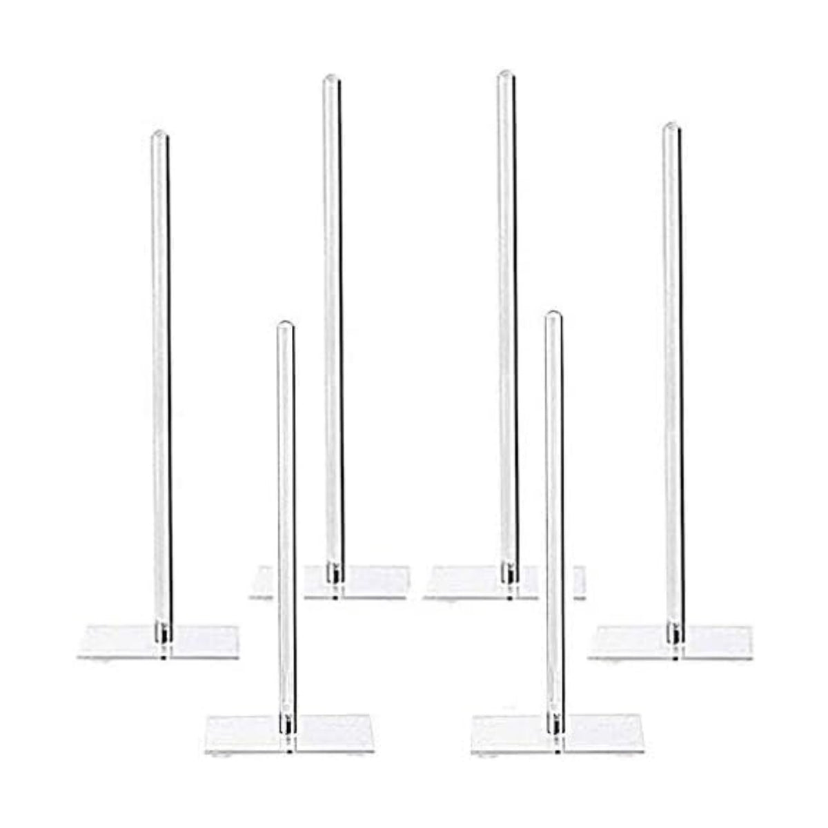 CY craft Acrylic Donut Stand 6 Pieces,Removable Clear Donuts Display Stand Bagels Holder for Party Wedding Birthday Treat Display Corner Decor,Non-slip Doughnut Bar 16 inch and 10 inch