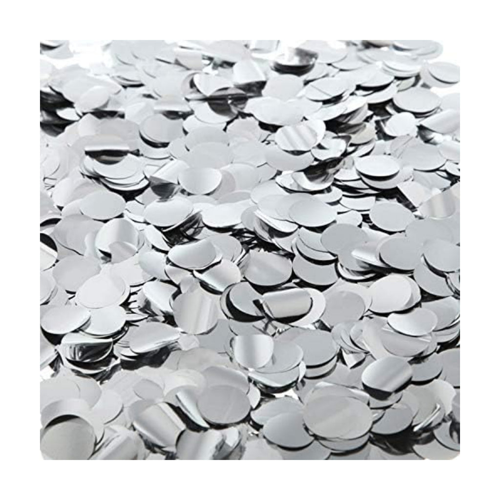 TecUnite Silver Foil Confetti Tissue Table Confetti, 1.5 cm