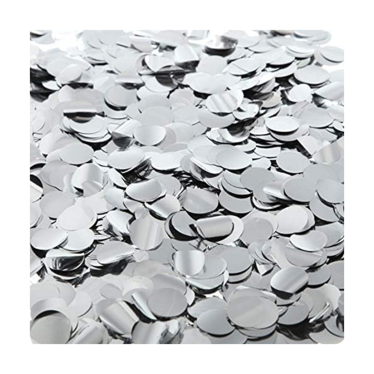 TecUnite Silver Foil Confetti Tissue Table Confetti, 1.5 cm