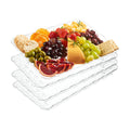 Plasticpro Plastic Serving Trays - Serving Platters Rectangle 9X13 Disposable Party Dish Includes 4 Trays