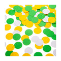 MOWO Yellow, Green and White Confetti Table Decoration, 1.2 inch, 200pc