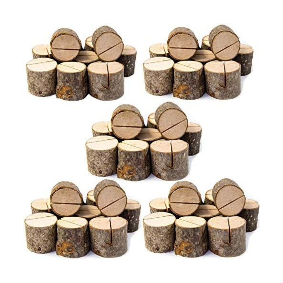 Rustic Wood Table Numbers Holder Wood Place Card Holder Party Wedding Table Name Card Holder Memo Note Card (50pcs)