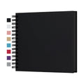 potricher 8 x 8 Inch DIY Scrapbook Album 80 Pages with Kraft Paper, Black