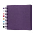 potricher 8 x 8 Inch DIY Scrapbook Album 80 Pages with Kraft Paper, Purple