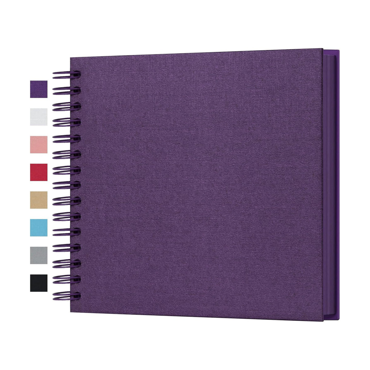 potricher 8 x 8 Inch DIY Scrapbook Album 80 Pages with Kraft Paper, Purple