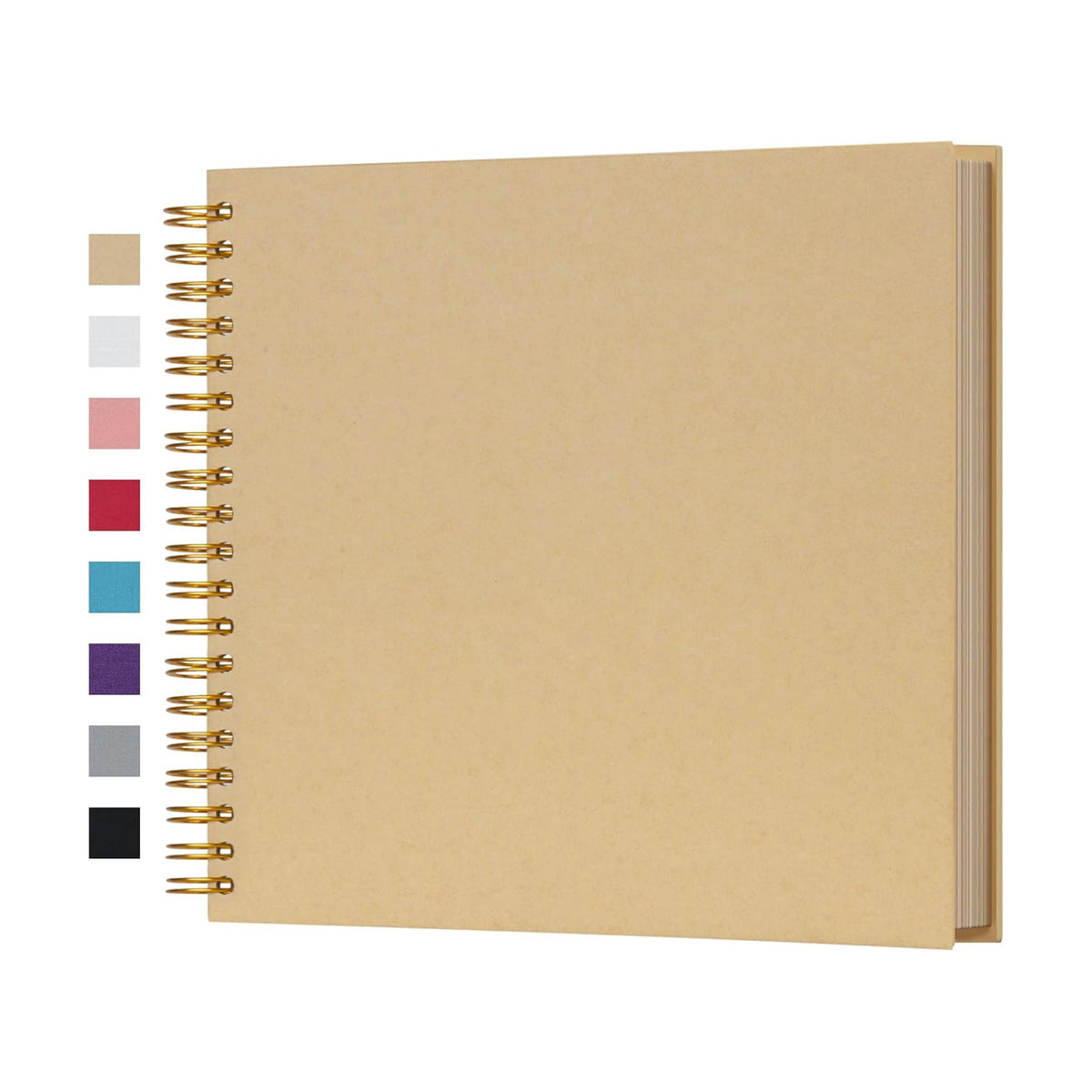 potricher 10 x 10 Inch DIY Scrapbook Photo Album 80 Pages, Yellow