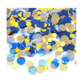 TecUnite Blue Gold Confetti Tissue Table Confetti, 2.5 cm
