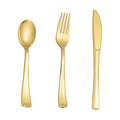 N9R 160PCS Gold Plastic Silverware, Disposable Plastic Cutlery/Utensils