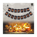 ERKOON Happy Halloween Banner Bunting with Pumpkin Sign for Halloween Wall Decorations Party Supplies Home Hanging Photo Props