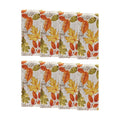 Autumn Leaves Fall Printed Napkins, Set of 8, Multicolor - 17" W x 17" L