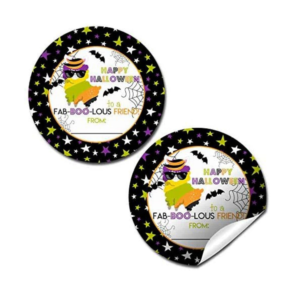 Halloween Llama Thank You Stickers, 40 Pack 2-Inch Fabulous Friend Labels, Spooky Party Favor & Envelope Seals by Amanda Creation