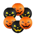 Blulu 6 Pieces Halloween Hanging Paper Lanterns Set, Halloween Pumpkin Paper Jack-O'-Lantern for Halloween Spooky Home Party Decoration, 11.8 x 11 Inch