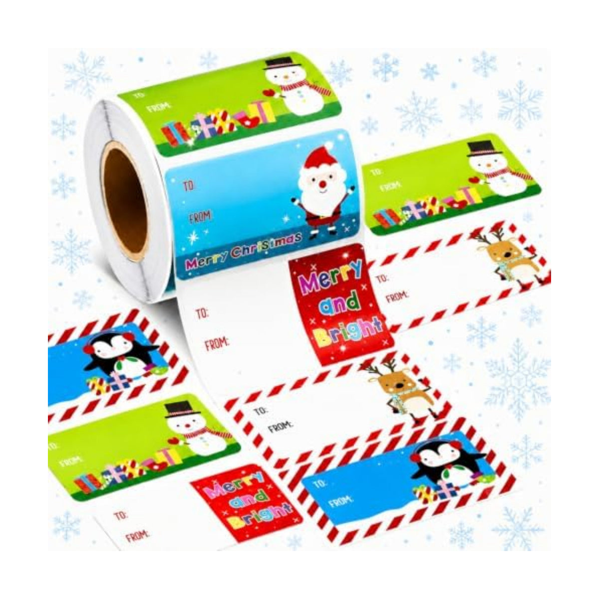 Outus 500 Pcs Christmas Gift Tags, Classic Style, 2.95 x 1.6 Inch