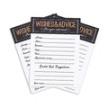 Sparkle and Bash Retirement Advice Cards & Wishes - 5 x 7-Inch, 36 Pack, Black Letter Print - Party Games, Well Wishes & Memory Advice for Retiree