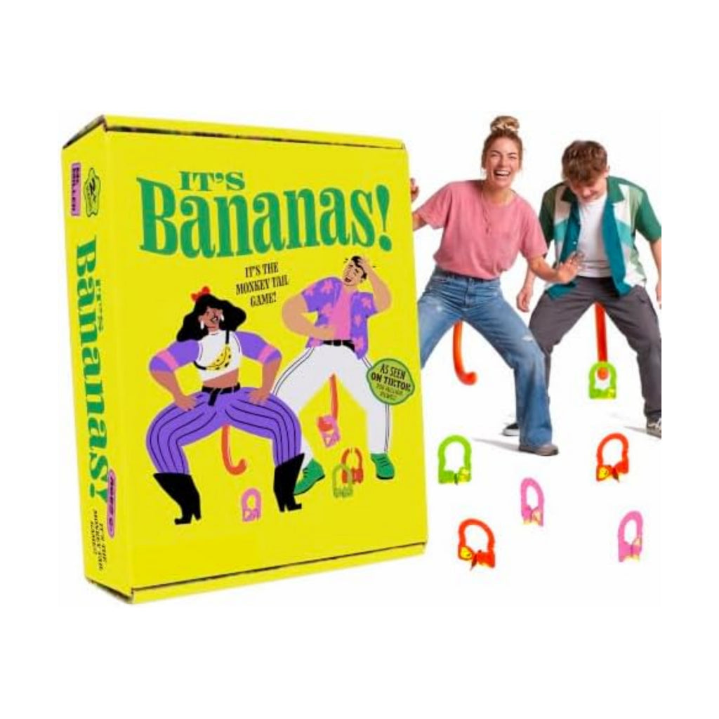 MCMILLER ENTERTAINMENT It’s Bananas – The Hilarious Monkey Tail Party Game for Adults & Families | Funny Indoor & Outdoor Game for Bachelorette Parties, Summer Parties, BBQs, Birthdays & Game Nights