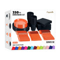 Exquisite 350 Pcs Orange & Black Plates & Napkins Party Plate Set