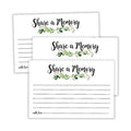 Greenery Share a Memory Cards, Funeral Guest Book, Memory Card for Celebration of Life, Graduation, Wedding, Retirement, Going Away Party, Pack of 50, 4x6 Inch 1