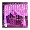JMEXSUSS 300 LED Curtain Lights, Pink String Lights for Bedroom, 9.8x9.8 ft