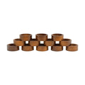 Wooden Napkin Rings Set of 12, Rustic Hemlock Wood