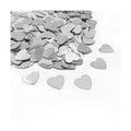 Heart Confetti Valentine's Day Silver Table Confetti Metallic Foil for Party Wedding Happy Birthday Baby Showe Bridal Shower Festival Theme Party Decorations Supplies(Silver)