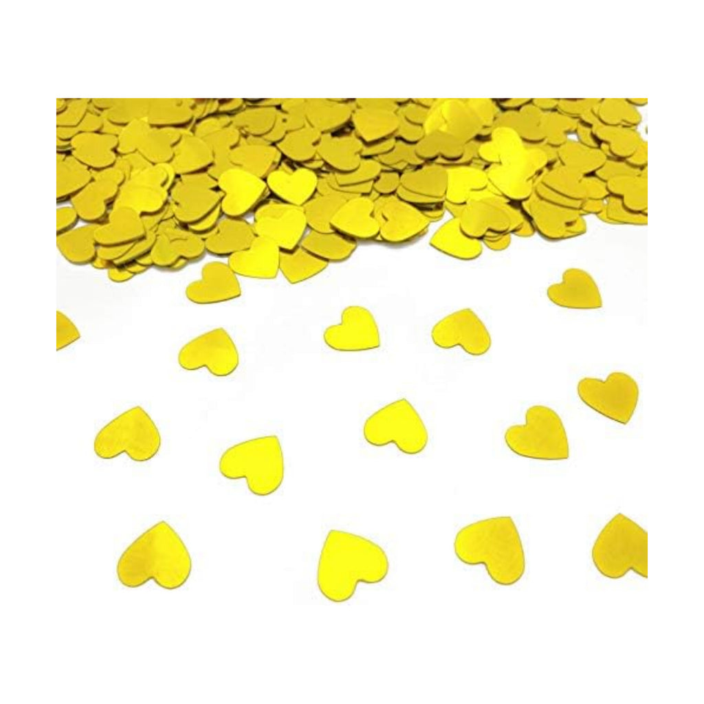 Heart Confetti Valentine's Day Table Confetti Metallic Foil for Party Wedding Happy Birthday Baby Showe Bridal Shower Festival Theme Party Decorations Supplies(Gold)