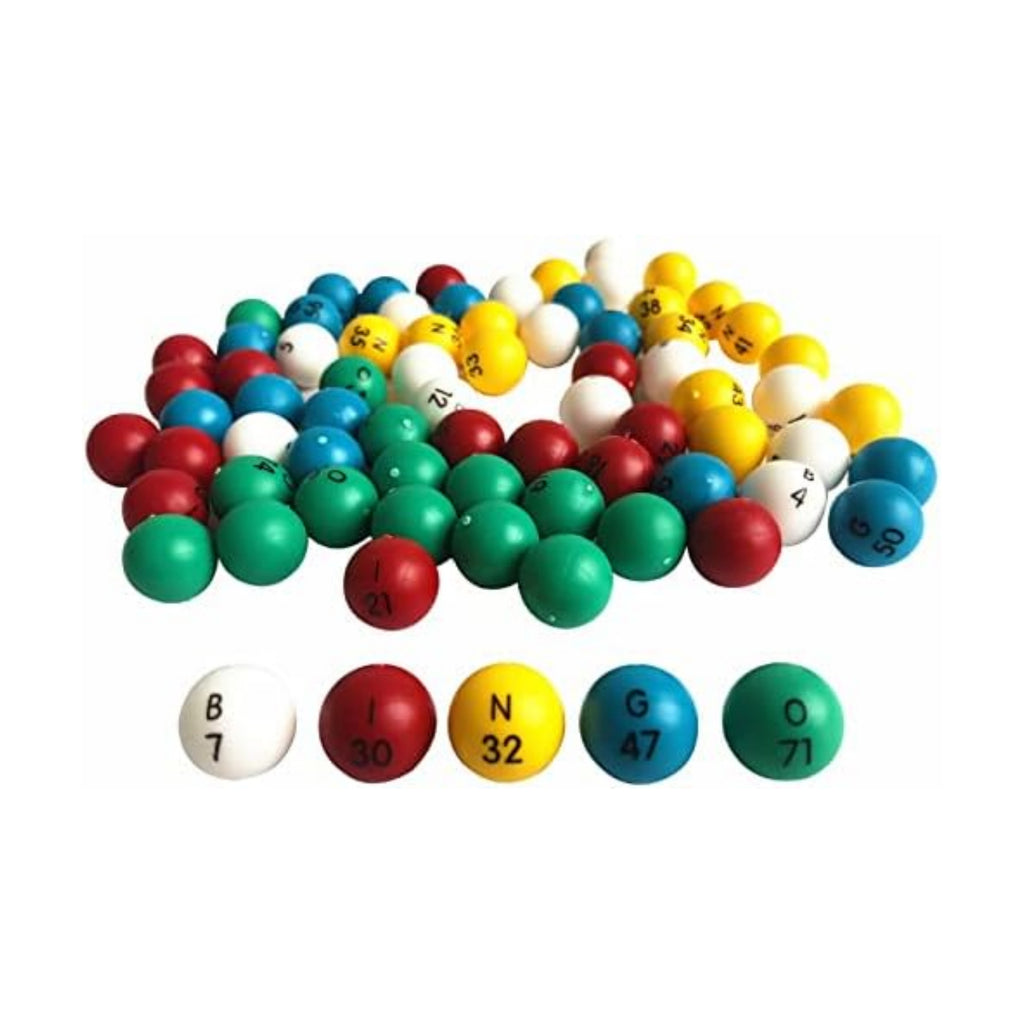 Yuanhe 3/5 Inch Bingo Balls for Standard Cages and Bingo Boards, Easy Read, 75 Count, Perfect for Parties,Bingo Nights, Raffles,Lost Bingo Ball Replacements