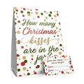DISTINCTIVS Christmas How Many Kisses Game, Sign and 30 Guessing Cards