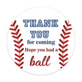 50 Baseball Stickers, Baseball Birthday Party Favor Thank You Label Stickers, Baseball Theme Party Supplies, 2 Inch