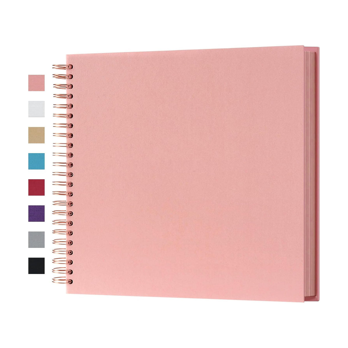 potricher 12 x 12 Inch Large DIY Scrapbook Photo Album 80 Pages, Pink