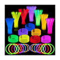 JOYIN 144 Pcs 8" Glow sticks Bulk Party Favors Pack, Neon Glow in the Dark Party Supplies, Light Up Necklaces and Bracelets with Connectors for Halloween, Football, Birthday Decorations