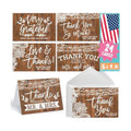 24 Wedding Thank You Cards with Envelopes Wedding Card Designed in USA