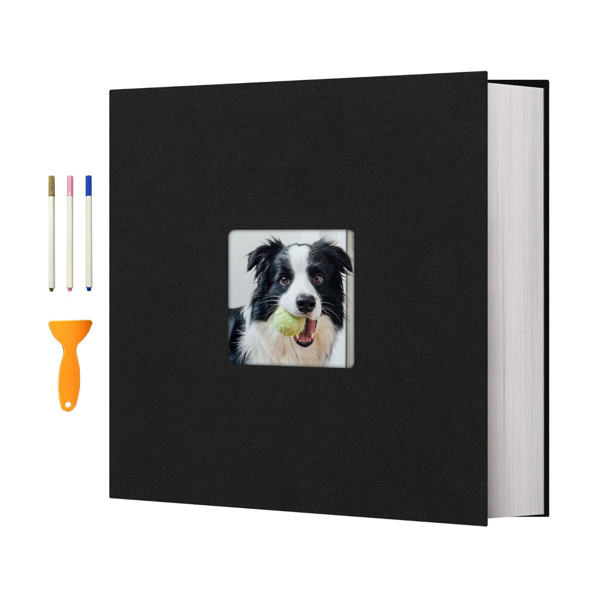 Vienrose Photo Album Self Adhesive 13x12.6 for 600 Photos Linen Scrapbook 120 Pages