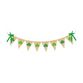 Glitter Shamrock Garland Banner Burlap | Rustic St. Patrick's Day Shamrock Garland | St. Patrick's Day Decorations | Shamrock Clover Garland Banner | Irish Lucky Day Home Outdoor Hanging Decor
