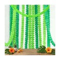 Cheerland Green Party Garland Hanging Shamrock Banner Four Leaf Clover Streamer Paper for Wild One Birthday Wedding Baby Shower Jungle Dino Lucky Irish Decoration Spring Celebration Tropical Supplies