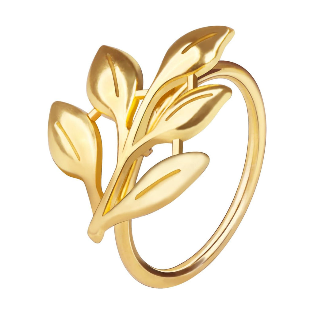 Gold Napkin Rings Set of 12, Metal Leaf Napkin Ring Holders for Cloth Napkins, Fall Napkin Ring Buckles Bulk for Wedding Receptions, Christmas Thanksgiving Holiday Party Dinner Table Settings