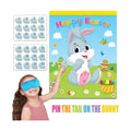 Easter Games for Kids Pin The Tail on The Bunny Easter Egg Hunt Activities Games for Party Decorations Crafts Favors Supplies Basket Essential Stuffers Gifts