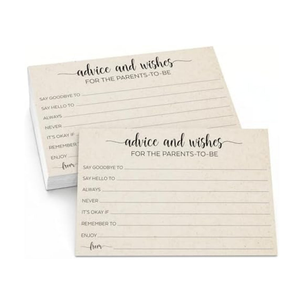 321Done Advice for Parents to Be Cards, 4x6, Set of 50, Tan