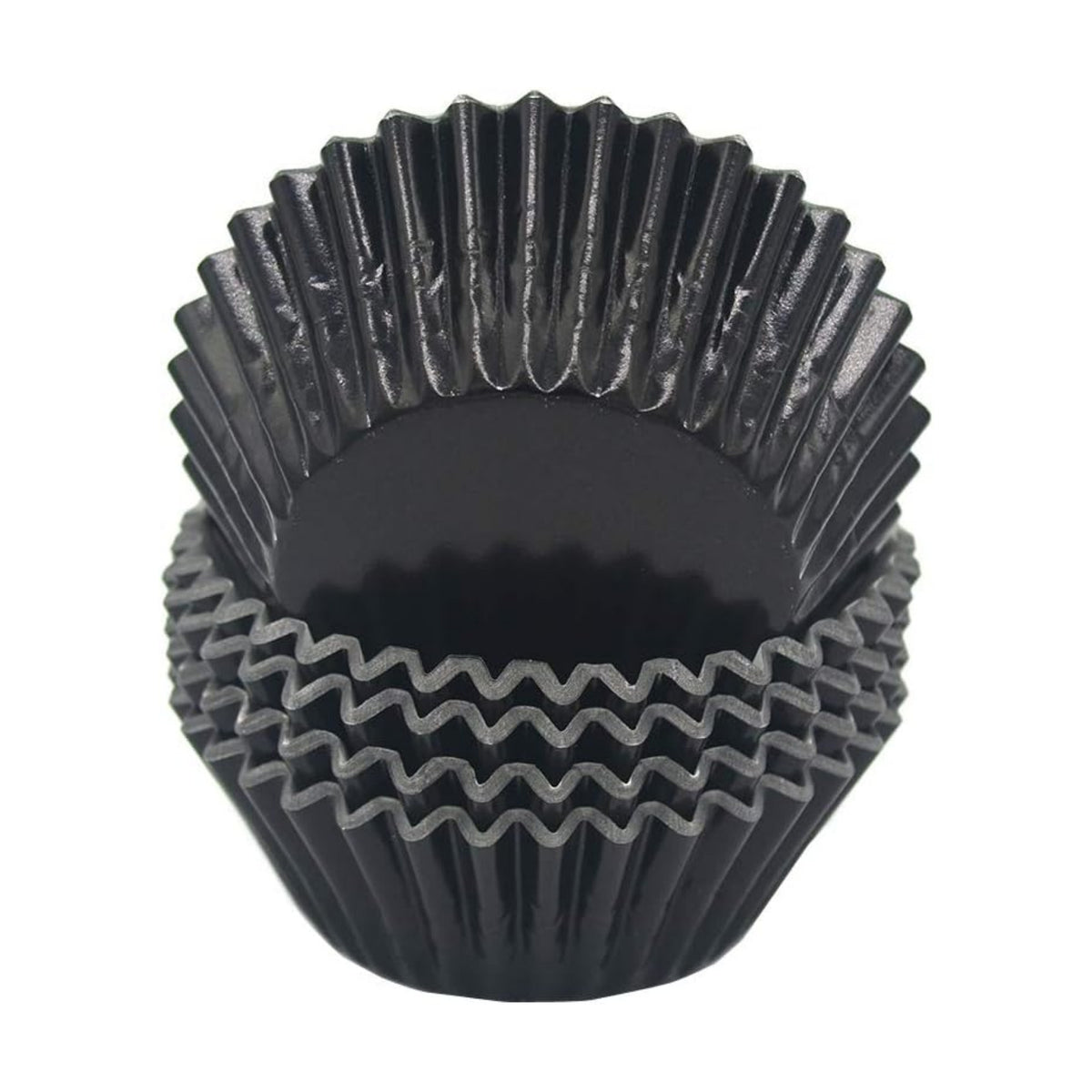 Standard Black Foil Cupcake Liners Muffin Baking Cups for Party and More, 100-Count