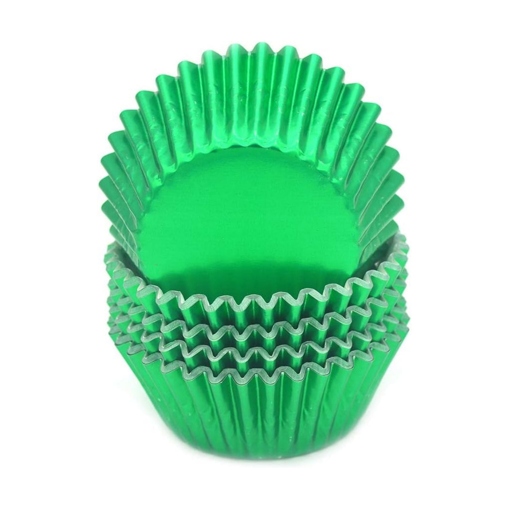 Standard Green Foil Cupcake Liners Muffin Baking Cups for Party and More, 100-Count