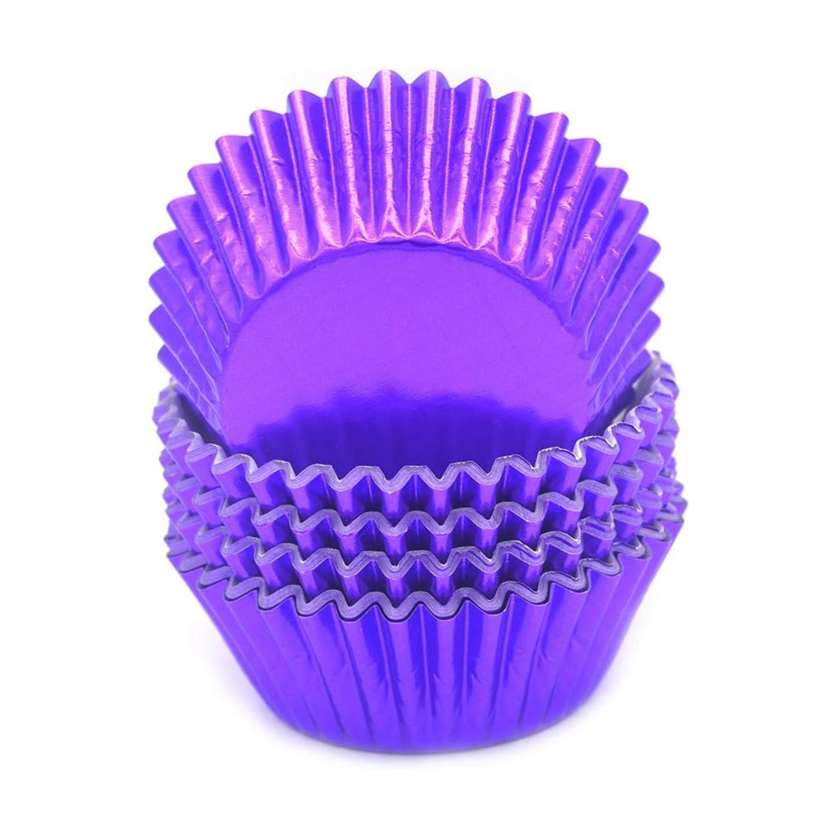 Standard Purple Foil Cupcake Liners Muffin Baking Cups for Party and More, 100-Count