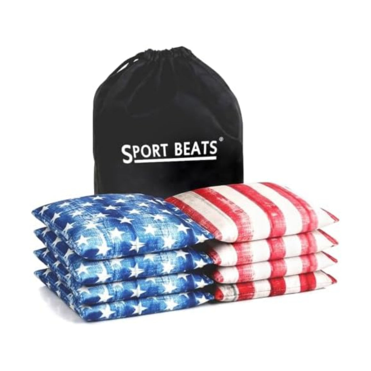 SPORT BEATS Cornhole Bags Set of 8 - Regulation 6"x6" 14-16 oz