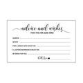 RXBC2011 Wedding advice and well wishes Cards for the Mr and Mrs Bride and Groom Newlyweds Bridal Shower Games Note Marriage Advice Pack of 50