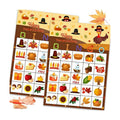 Fall Bingo Game for Kids - Thanksgiving Party Activities for 24 Players