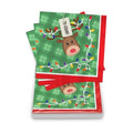 Iconikal 75-Pack Disposable Paper Party Napkins Reindeer Friends of Santa
