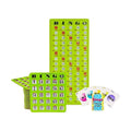 MR CHIPS Complete Bingo Game Set with Jam-Proof Shutter Cards – Easy Read Green Edition – 25 Reusable Large Print Bingo Cards with Sliding Windows, Master Board & Calling Cards – No Chips Needed