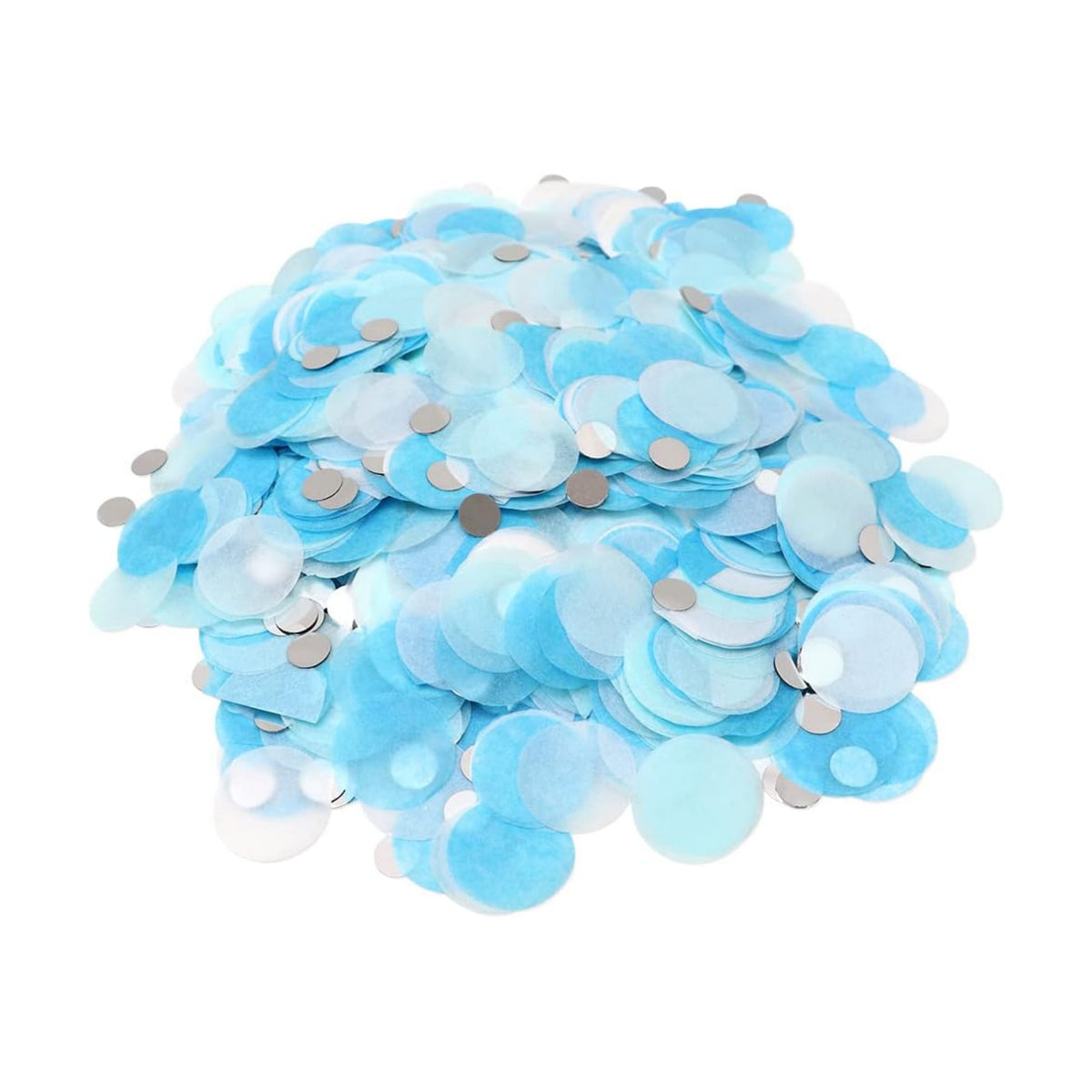 VCOSTORE Blue White Round Tissue Confetti for Baby Shower Wedding Decor