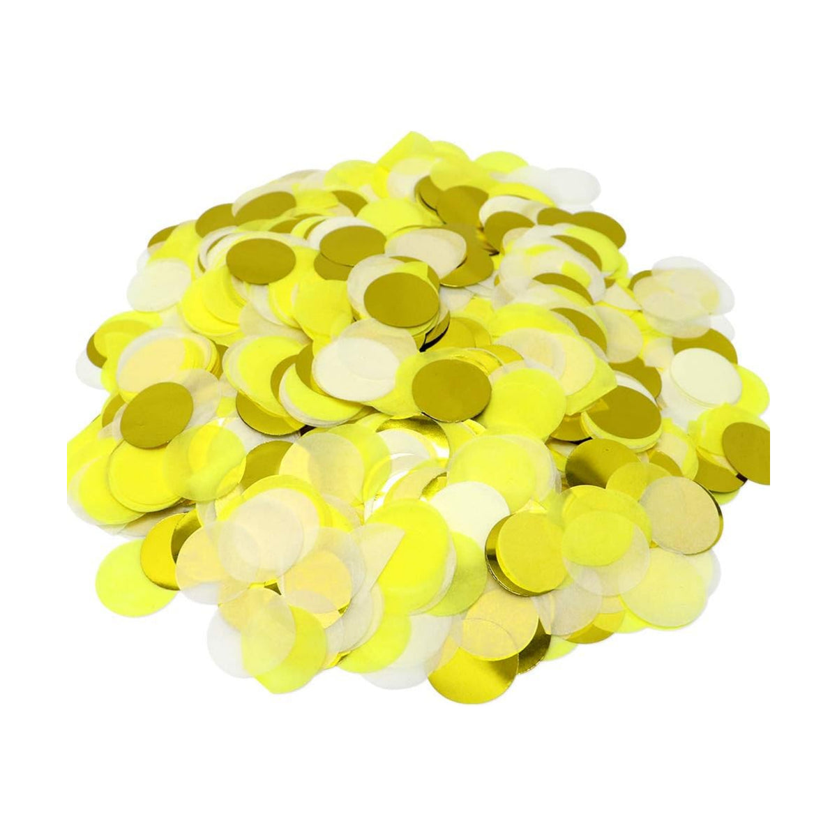 VCOSTORE Gold and Yellow Round Tissue Confetti for Baby Shower Wedding Decor