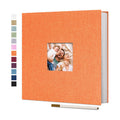 Vienrose Large Photo Album Self Adhesive for 4x6 8x10 10x12 Pictures Linen Scrapbook Album DIY 40 Blank Pages with A Metallic Pen