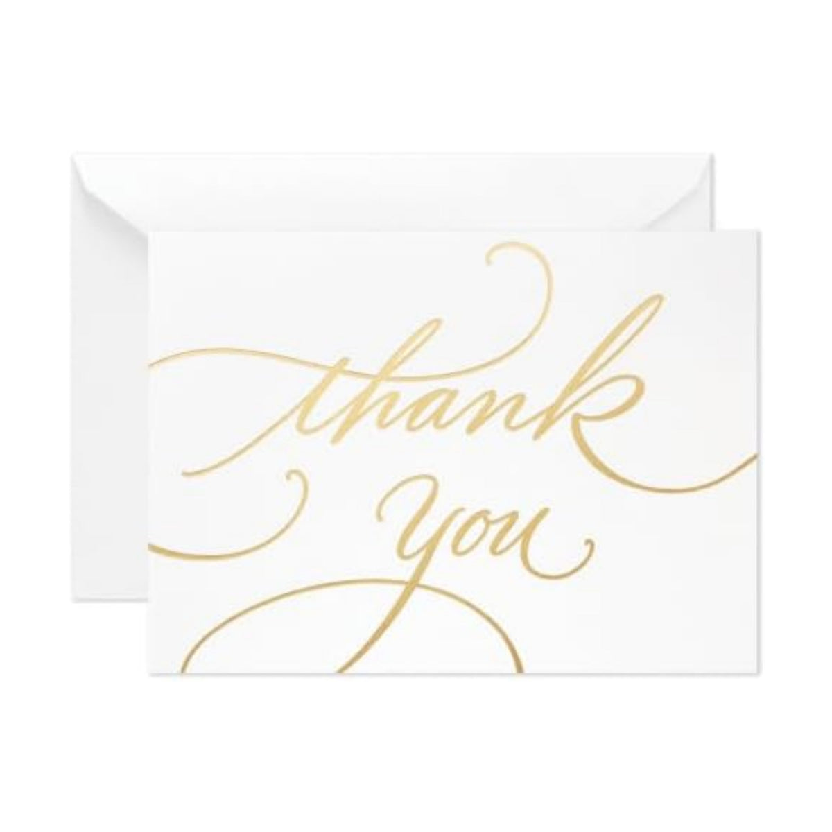 Hallmark Bulk Thank You Cards with Envelopes, 100-Pack (Gold Foil Script)
