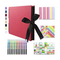 Vienrose Scrapbook Album 80 Pages 11x8 Inch Black